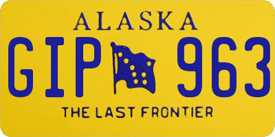 AK license plate GIP963