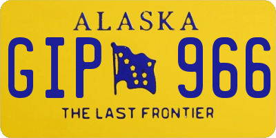 AK license plate GIP966