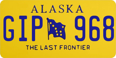 AK license plate GIP968