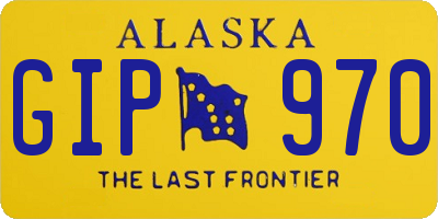 AK license plate GIP970