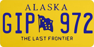 AK license plate GIP972