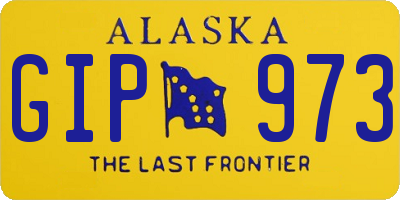 AK license plate GIP973