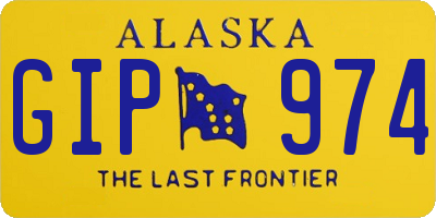 AK license plate GIP974