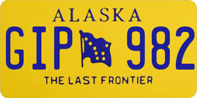 AK license plate GIP982