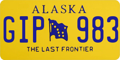 AK license plate GIP983