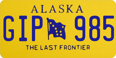 AK license plate GIP985