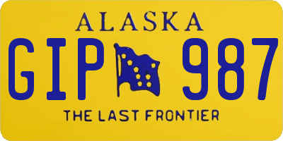AK license plate GIP987