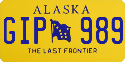AK license plate GIP989