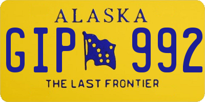AK license plate GIP992