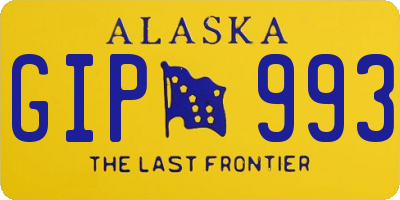 AK license plate GIP993