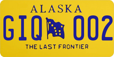 AK license plate GIQ002