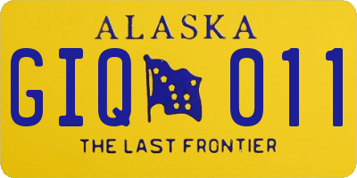 AK license plate GIQ011