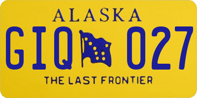 AK license plate GIQ027