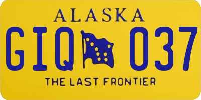 AK license plate GIQ037