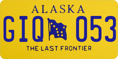 AK license plate GIQ053