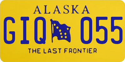 AK license plate GIQ055