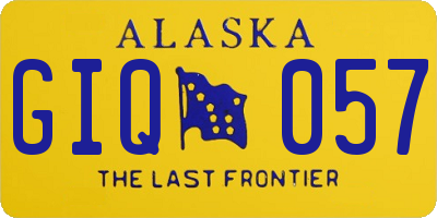 AK license plate GIQ057
