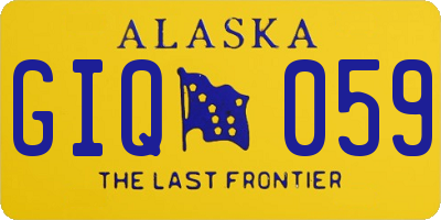 AK license plate GIQ059