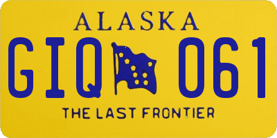 AK license plate GIQ061