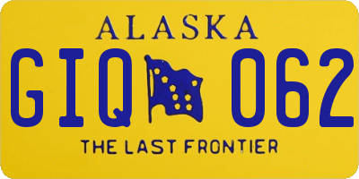 AK license plate GIQ062