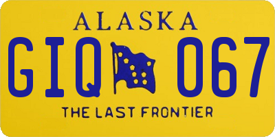 AK license plate GIQ067