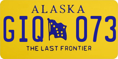 AK license plate GIQ073