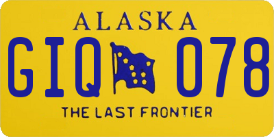 AK license plate GIQ078