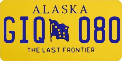AK license plate GIQ080