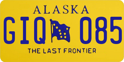 AK license plate GIQ085