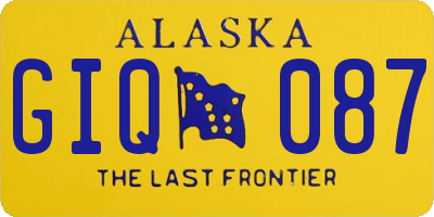 AK license plate GIQ087