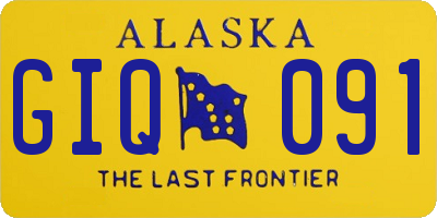 AK license plate GIQ091