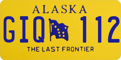 AK license plate GIQ112