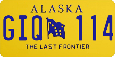 AK license plate GIQ114