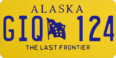 AK license plate GIQ124