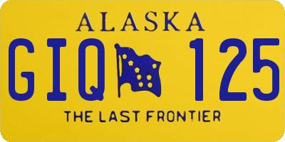AK license plate GIQ125