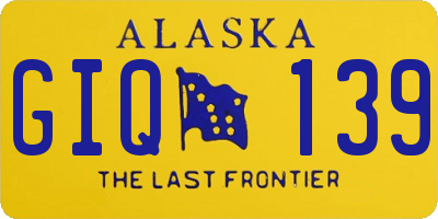 AK license plate GIQ139