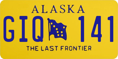 AK license plate GIQ141