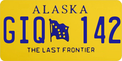 AK license plate GIQ142