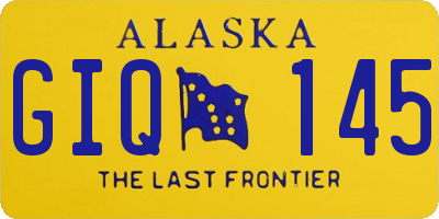 AK license plate GIQ145