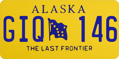 AK license plate GIQ146