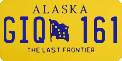 AK license plate GIQ161