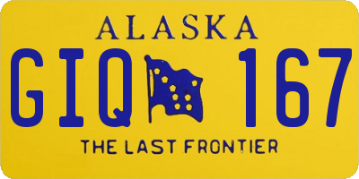 AK license plate GIQ167