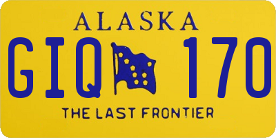 AK license plate GIQ170