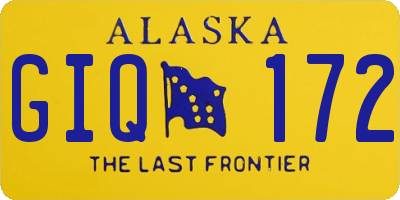 AK license plate GIQ172