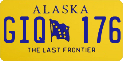 AK license plate GIQ176