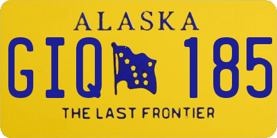 AK license plate GIQ185