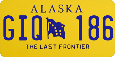 AK license plate GIQ186