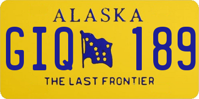 AK license plate GIQ189