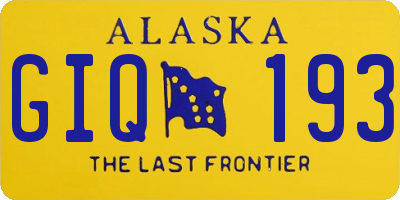 AK license plate GIQ193