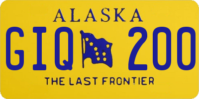 AK license plate GIQ200